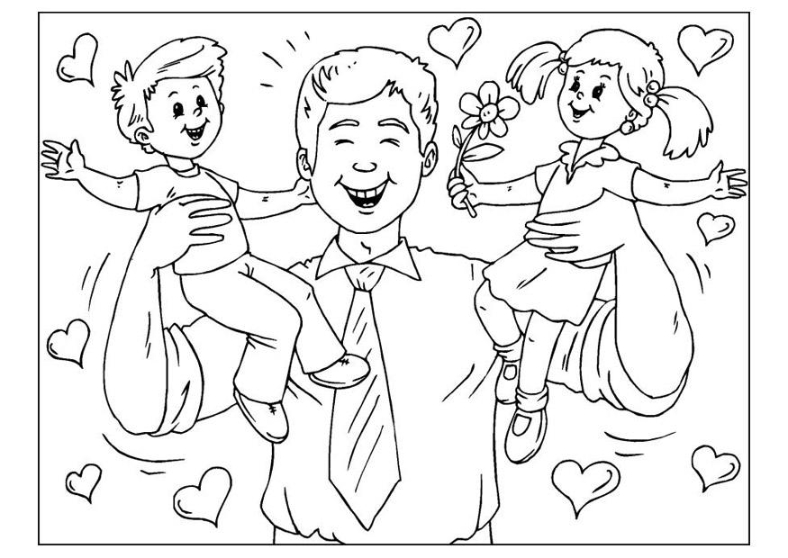 Disegno da colorare festa del papA 